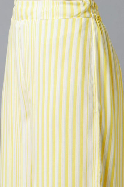 W for Woman Yellow Solid Parallel Pants