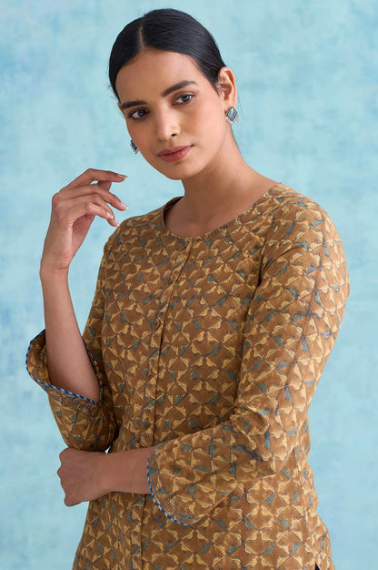 W for Woman Folksong By W Brown Handblock Print Cotton kurta