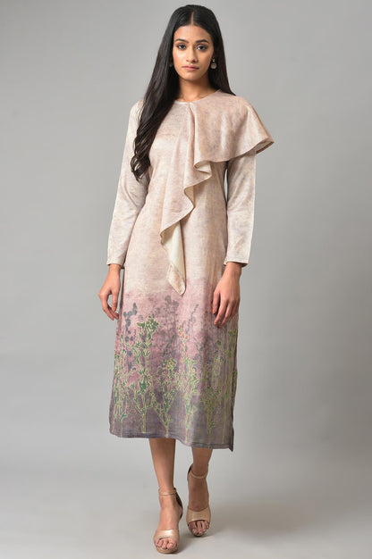 W for Woman Pink Front Cascade Western Dress