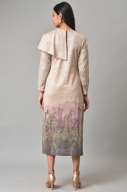 W for Woman Pink Front Cascade Western Dress