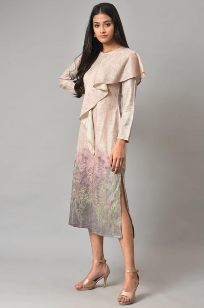W for Woman Pink Front Cascade Western Dress
