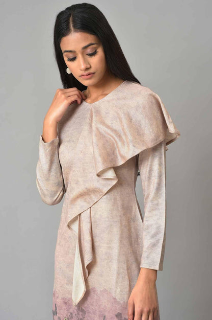 W for Woman Pink Front Cascade Western Dress
