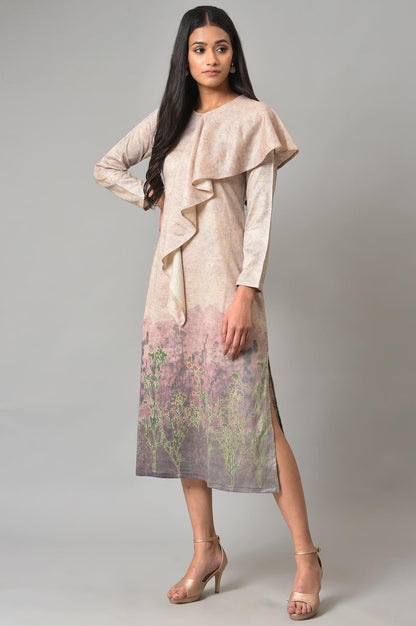 W for Woman Pink Front Cascade Western Dress