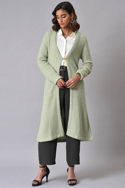 W for Woman Green Winter Women Cardigan