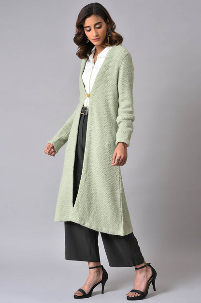 W for Woman Green Winter Women Cardigan