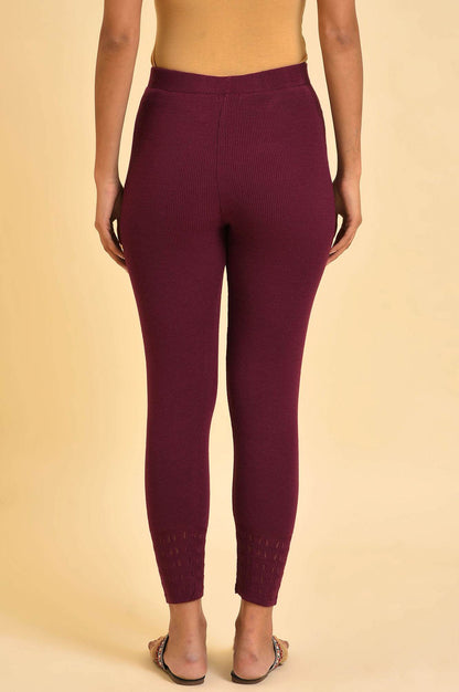 W for Woman Purple Knitted Tights