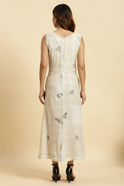 W for Woman Ecru Sleeveless Western Long Dress