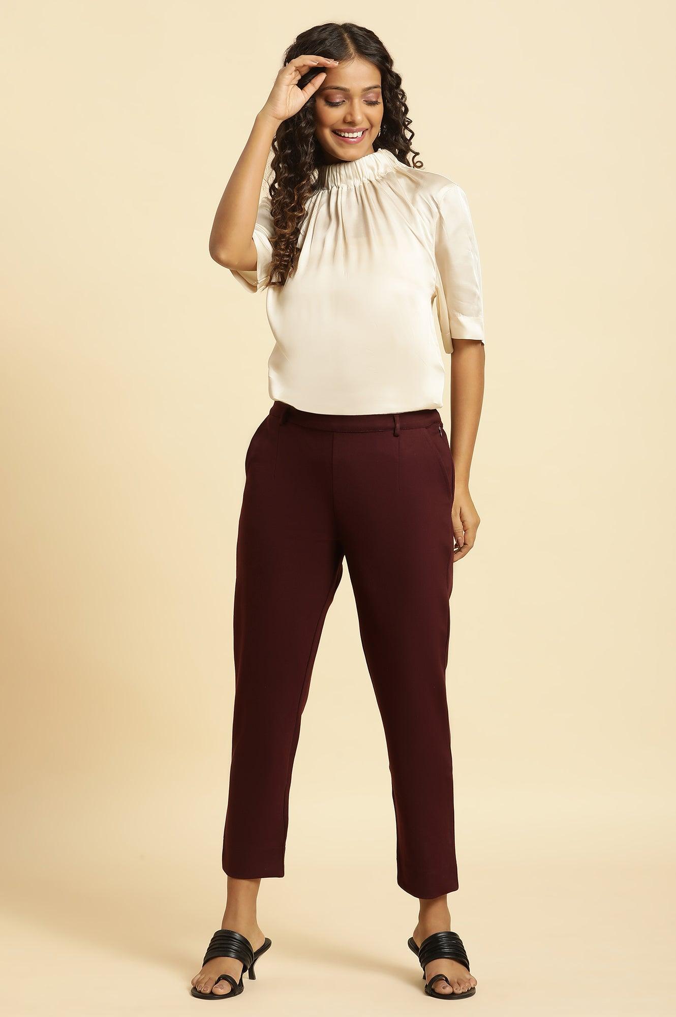 W for Woman Ecru Satin Western Top