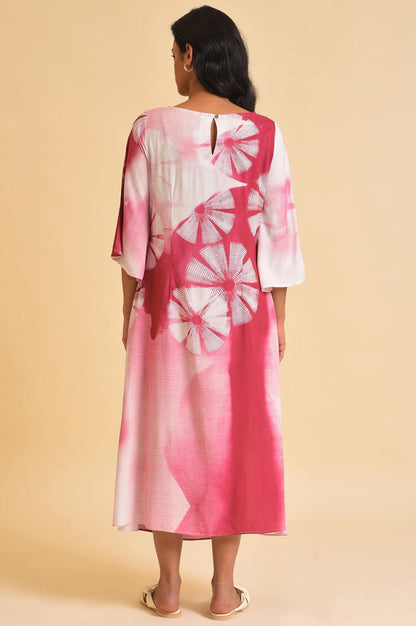 W for Woman Pink Graphic Print Dress
