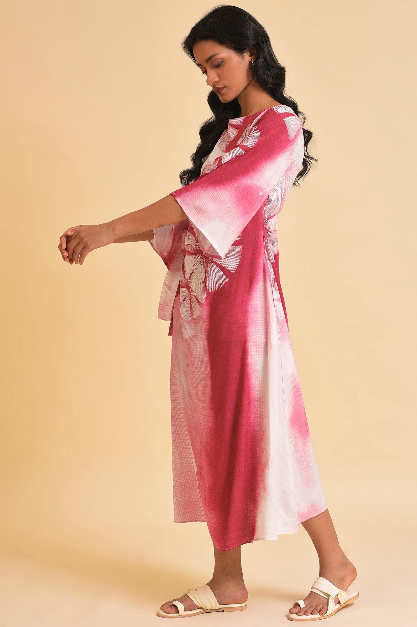 W for Woman Pink Graphic Print Dress