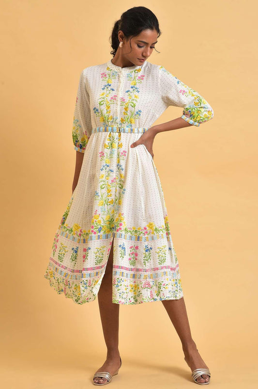 W for Woman White Floral Summer Vacay Plus Size Dress