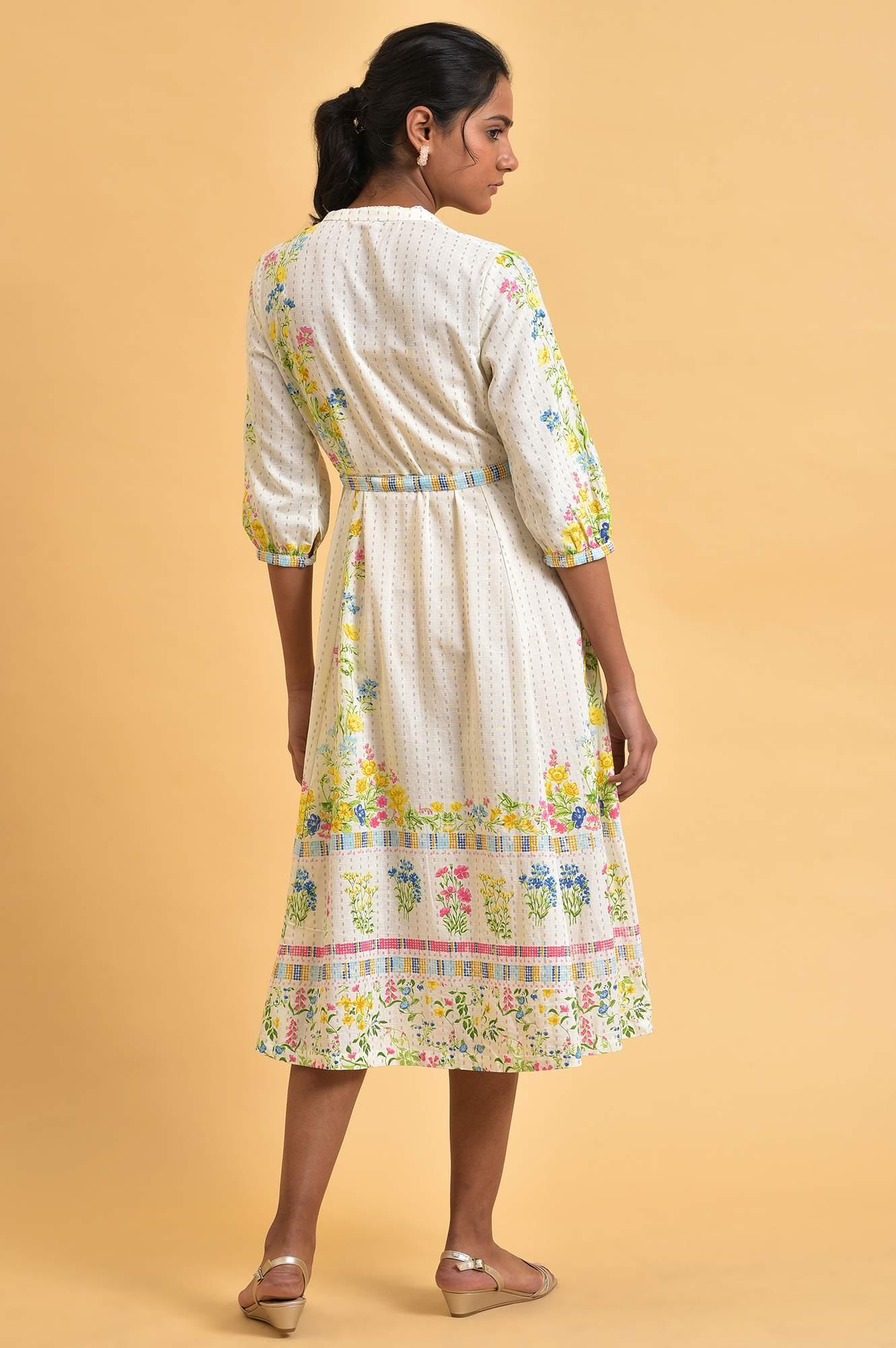 W for Woman White Floral Summer Vacay Plus Size Dress