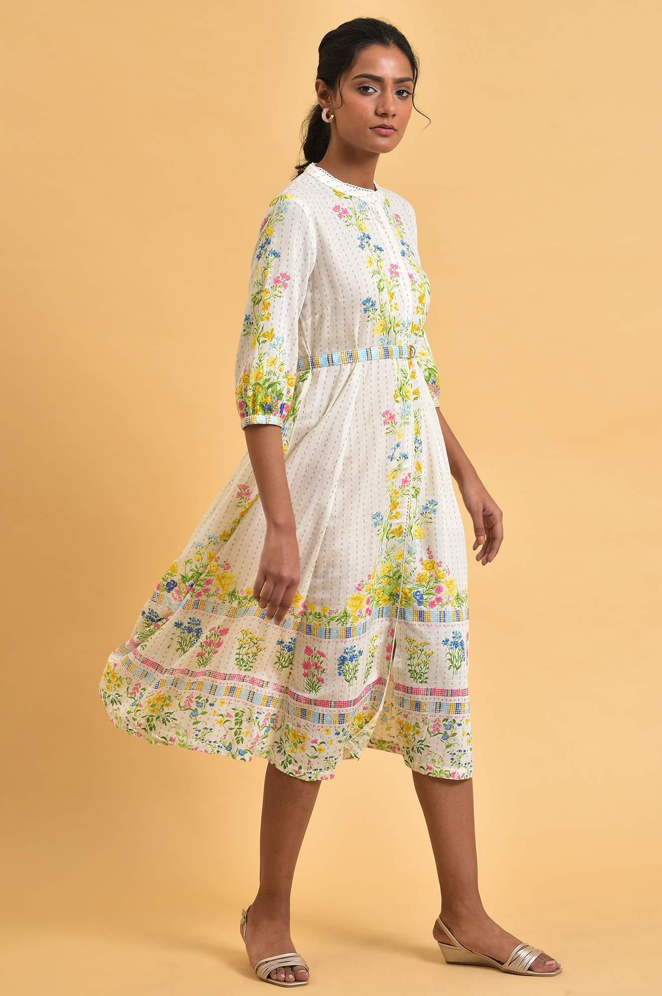 W for Woman White Floral Summer Vacay Dress