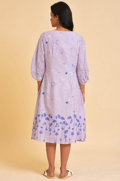 W for Woman Light Puple Printed Vacay Dress