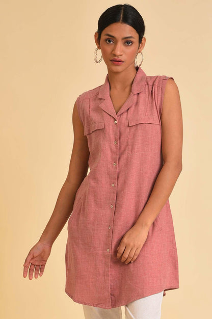 W for Woman Pink Western Tunic With Embroidery