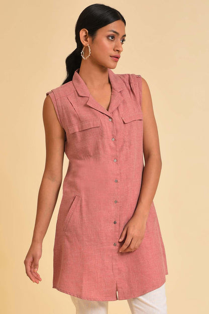 W for Woman Pink Western Tunic With Embroidery