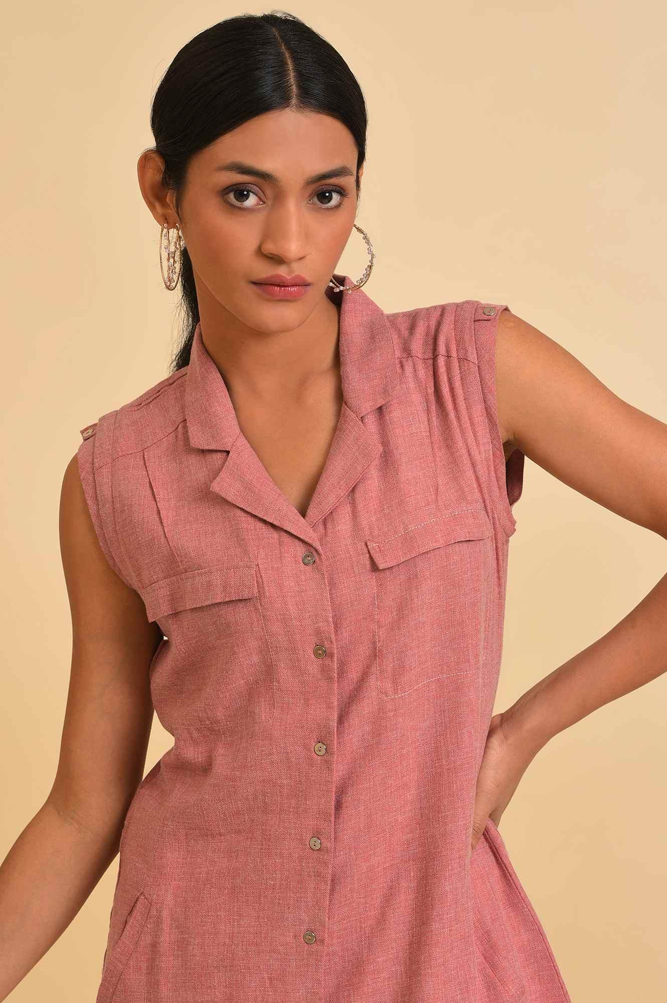 W for Woman Pink Western Tunic With Embroidery