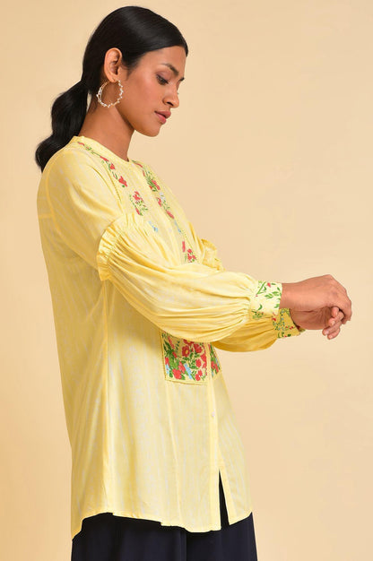 W for Woman Yellow Floral Printed Top