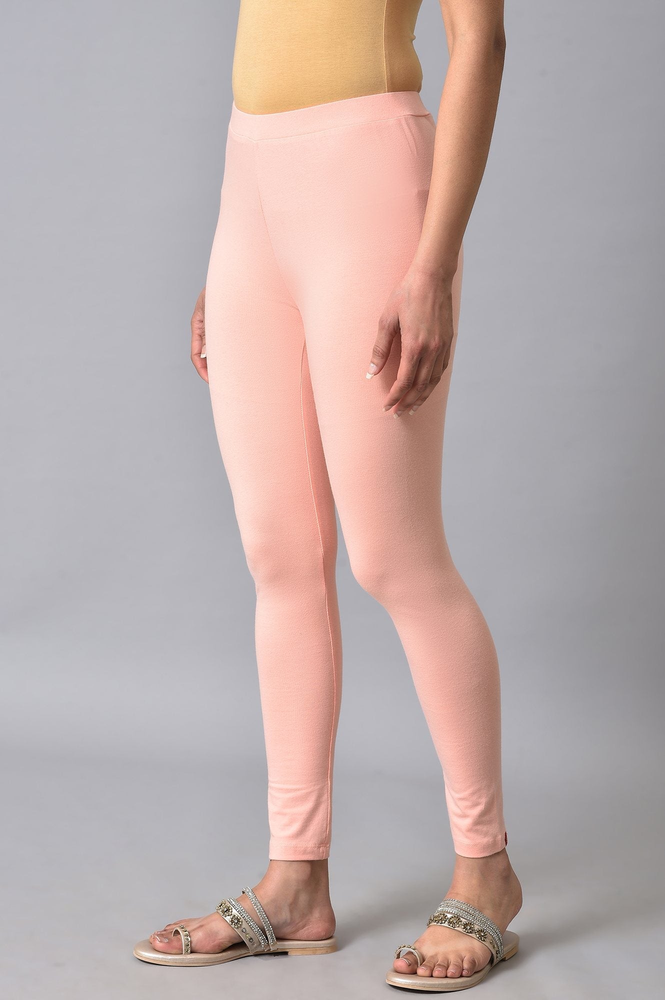 W for Woman Peach Cotto Jersey Tights
