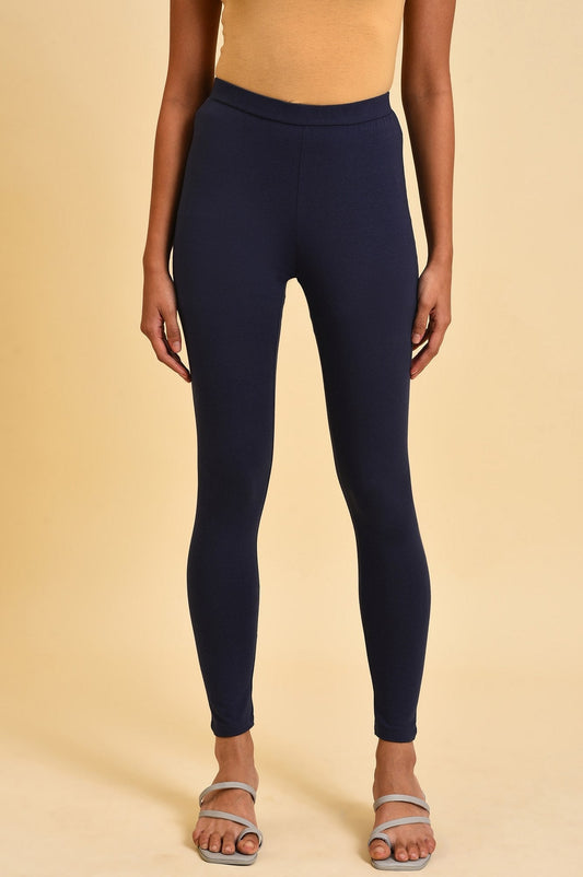 W for Woman Denim Blue Knitted Tights
