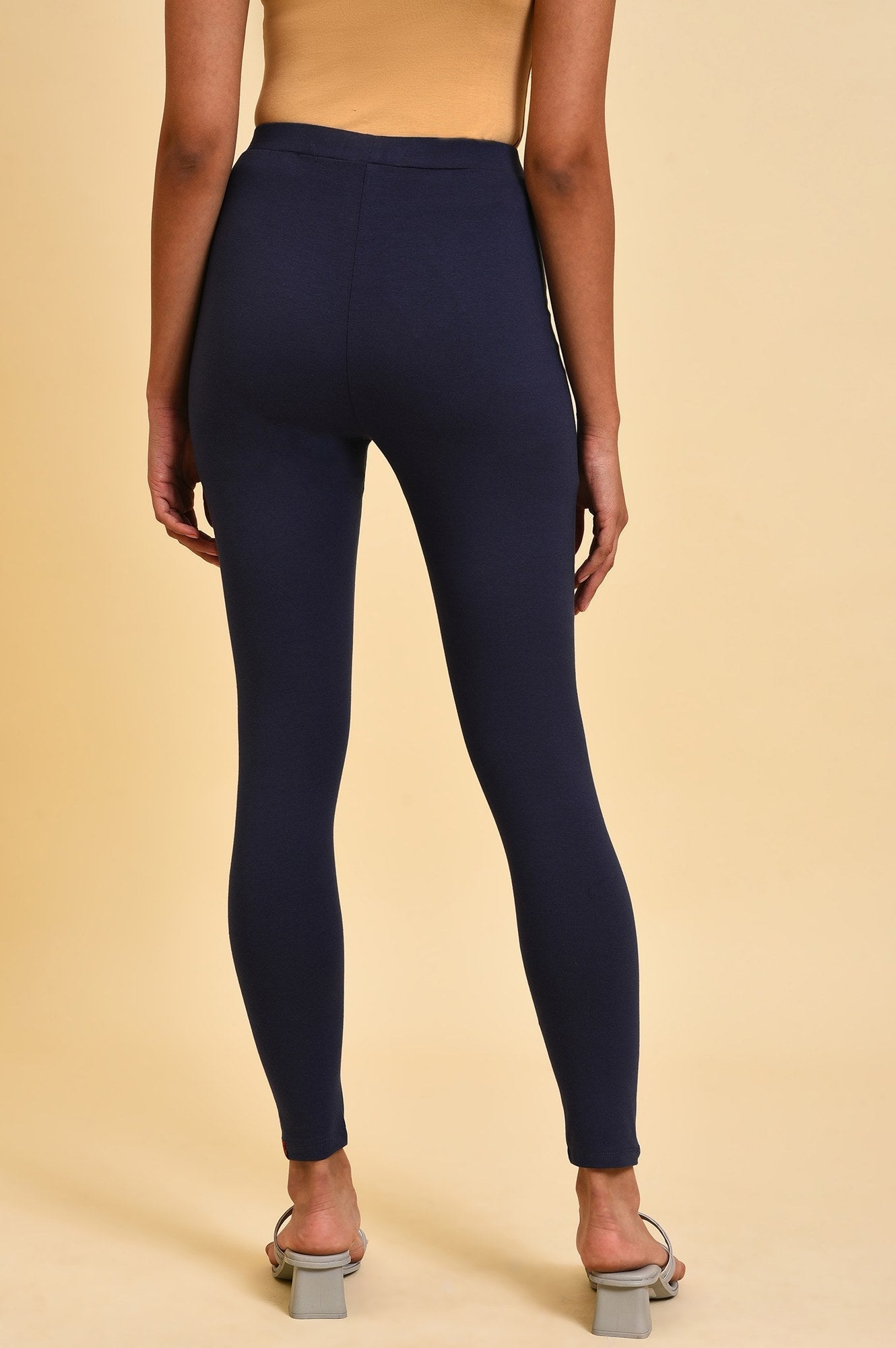 W for Woman Denim Blue Knitted Tights