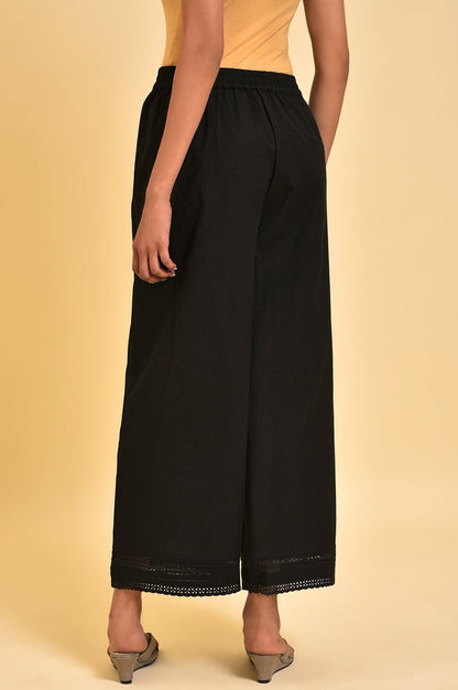 W for Woman Black Glitter Printer Pants