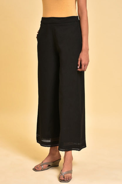 W for Woman Black Glitter Printer Pants