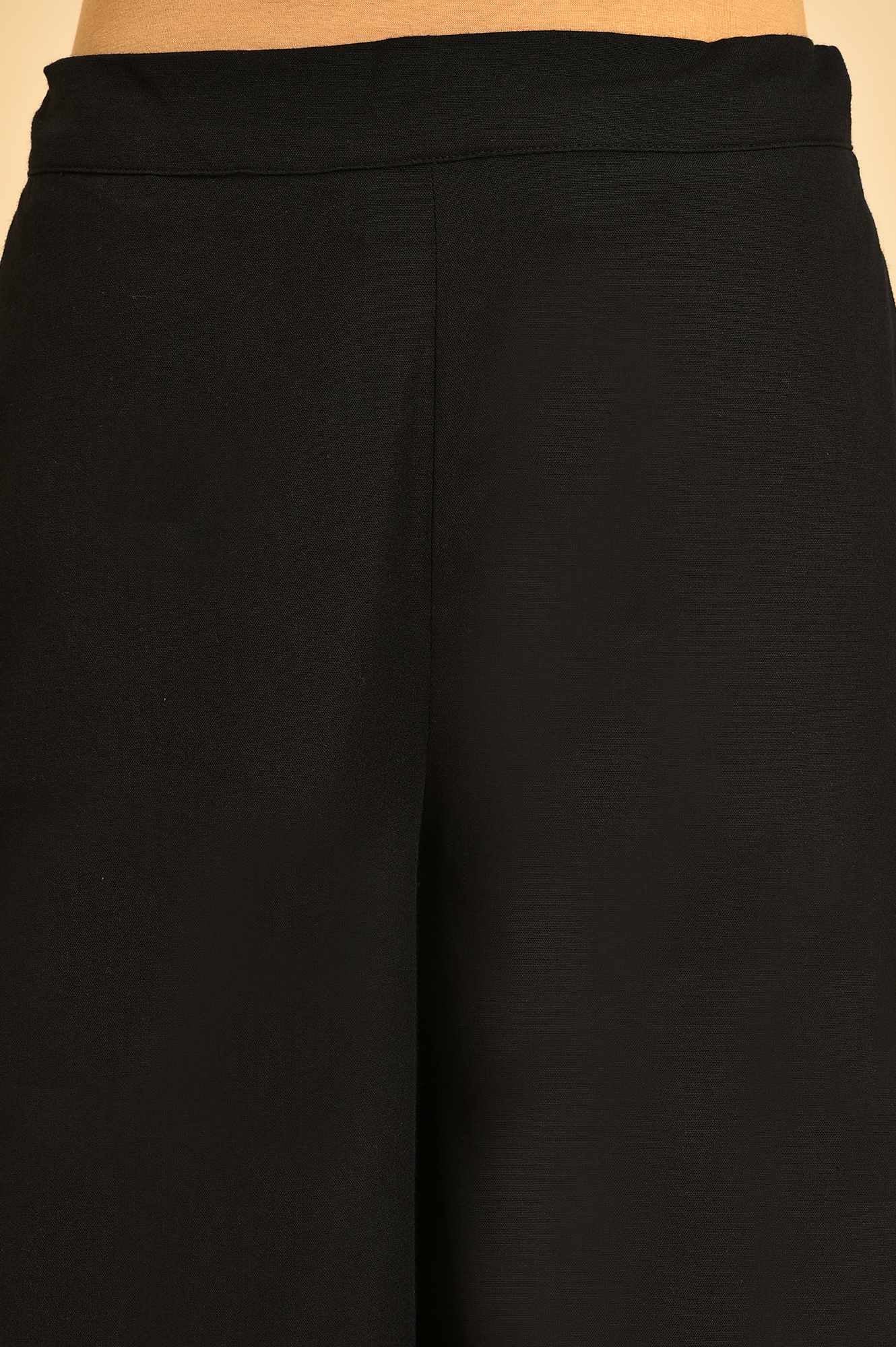 W for Woman Black Glitter Printer Pants