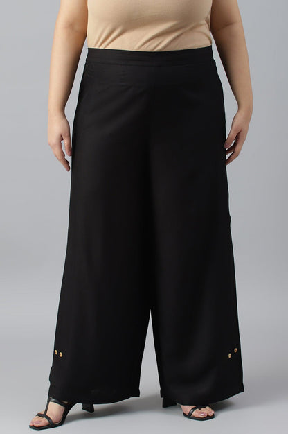 W for Woman Black Plus Size Parallel Pants