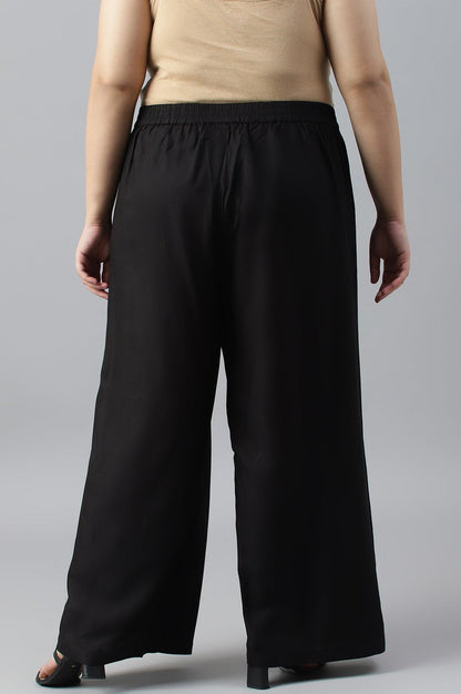 W for Woman Black Plus Size Parallel Pants