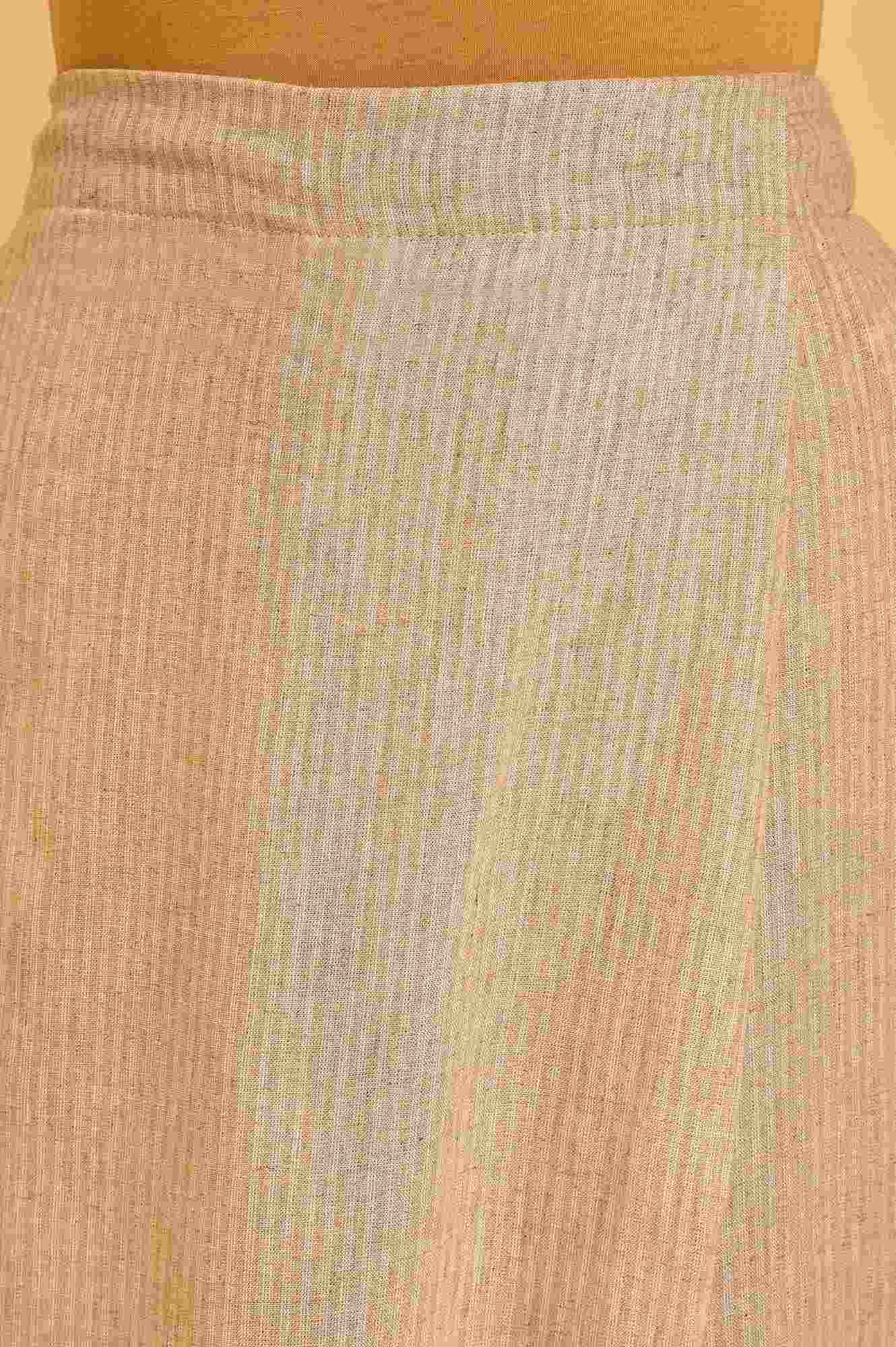 W for Woman Beige Rayon Flared Kurta and Parallel Pant Set
