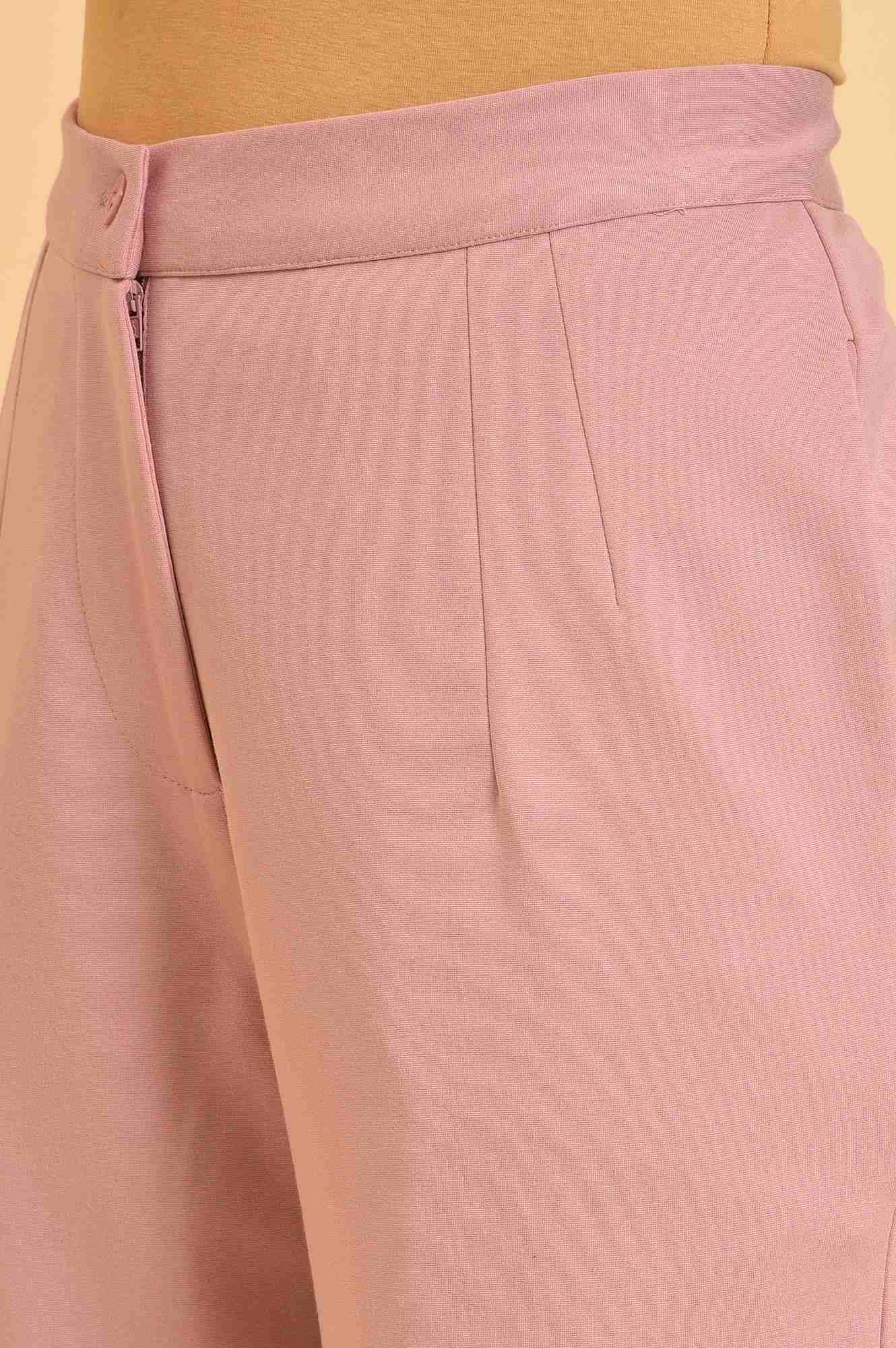 W for Woman Pink Straight Fit Trouser Pants