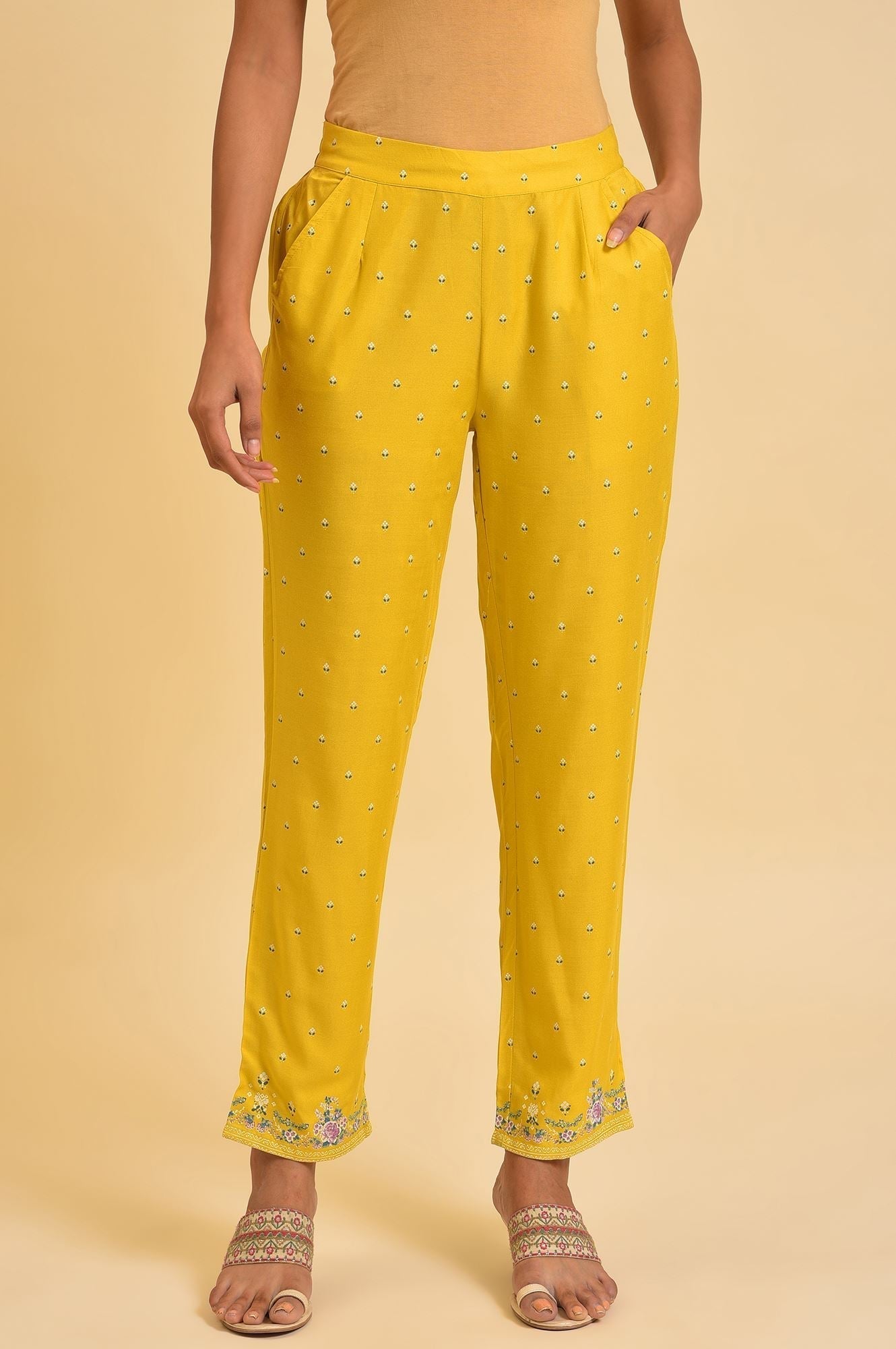 W for Woman Yellow Slim Pants