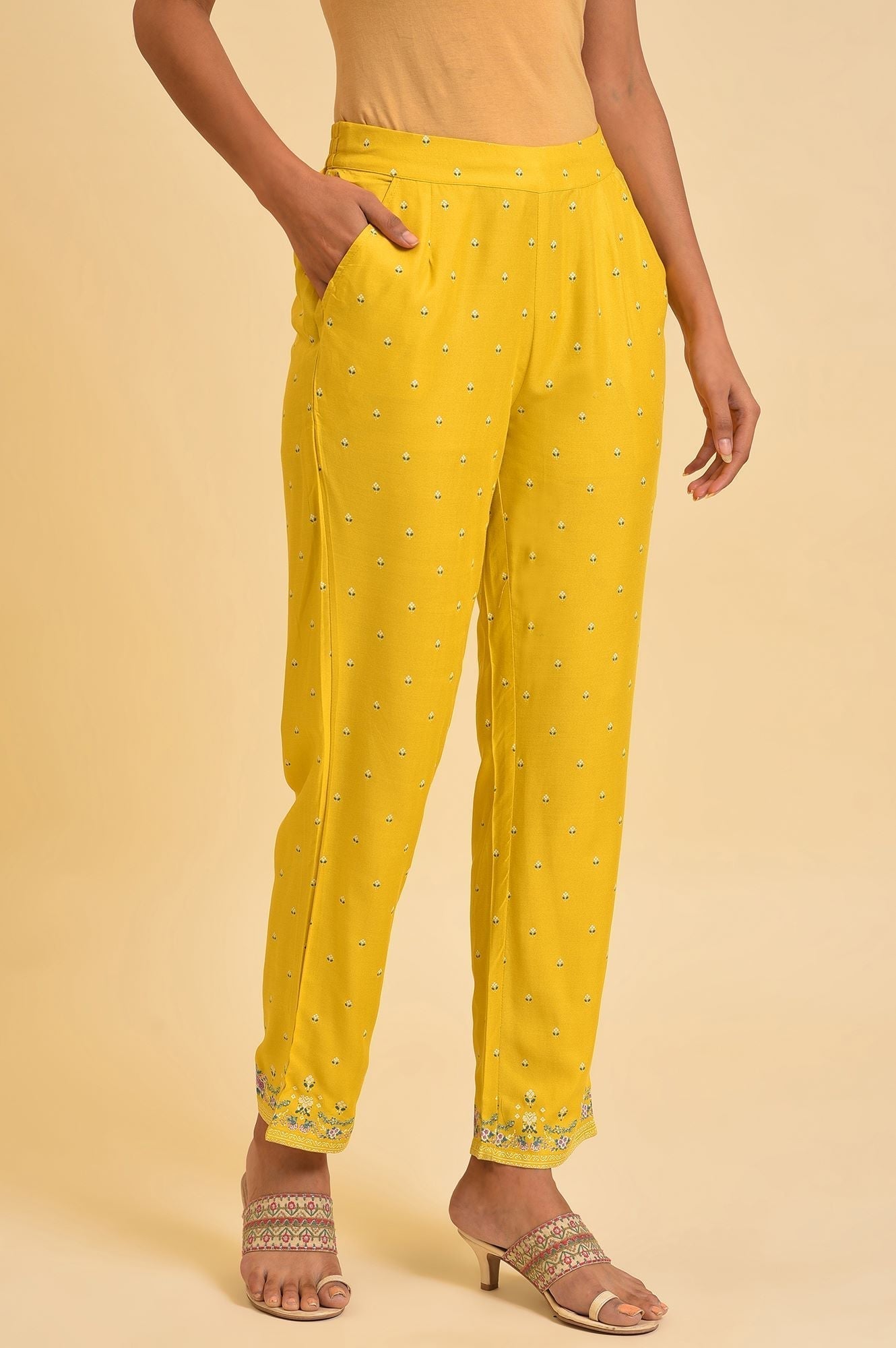 W for Woman Yellow Slim Pants