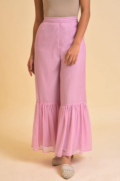 W for Woman Light Purple Solid Flared Sharara
