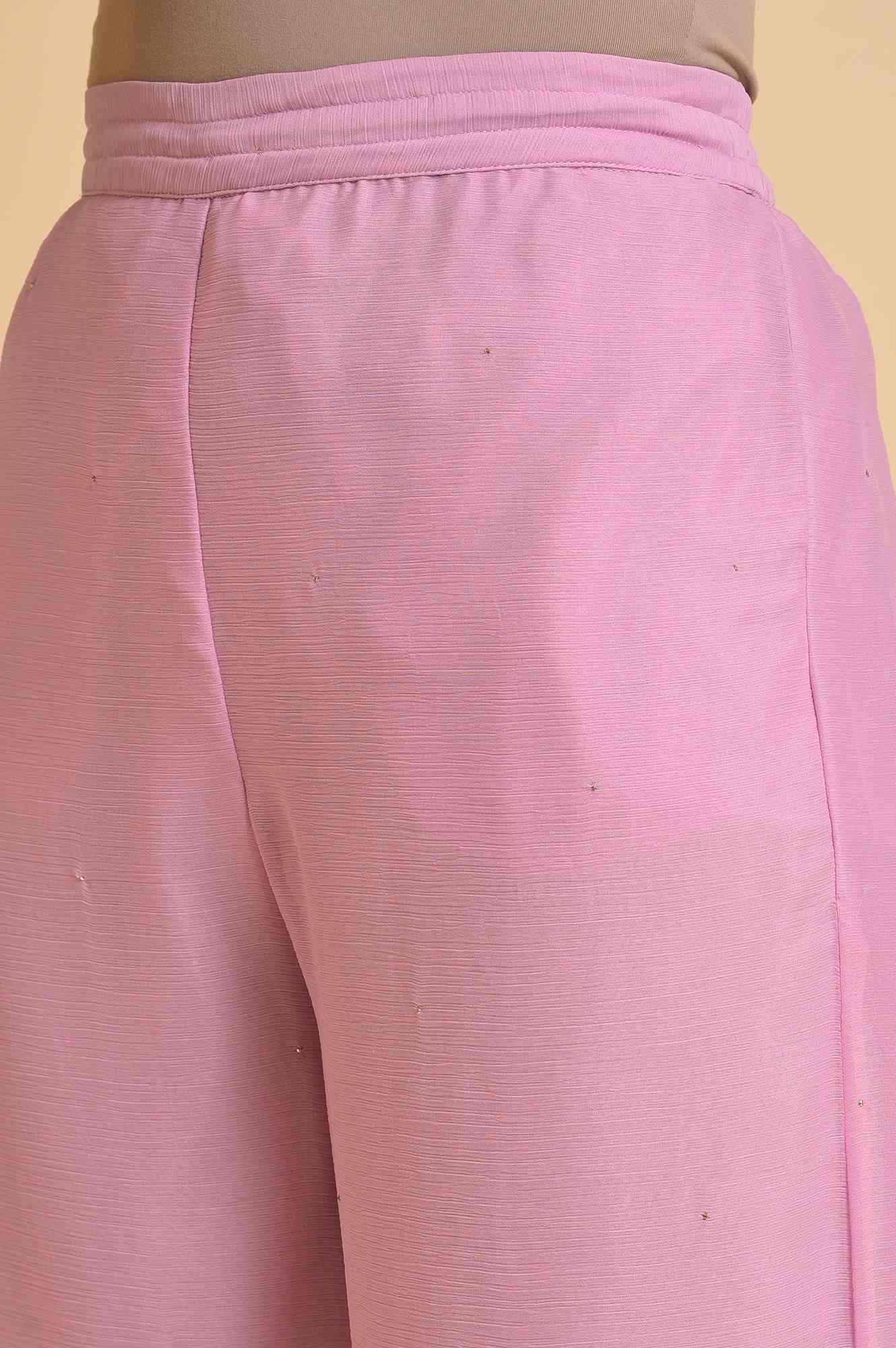 W for Woman Light Purple Solid Flared Sharara