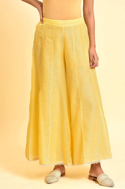 W for Woman Light Yellow Kota Culottes