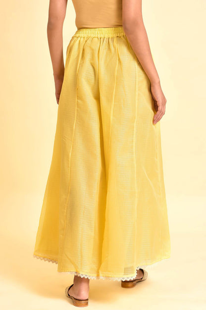 W for Woman Light Yellow Kota Culottes