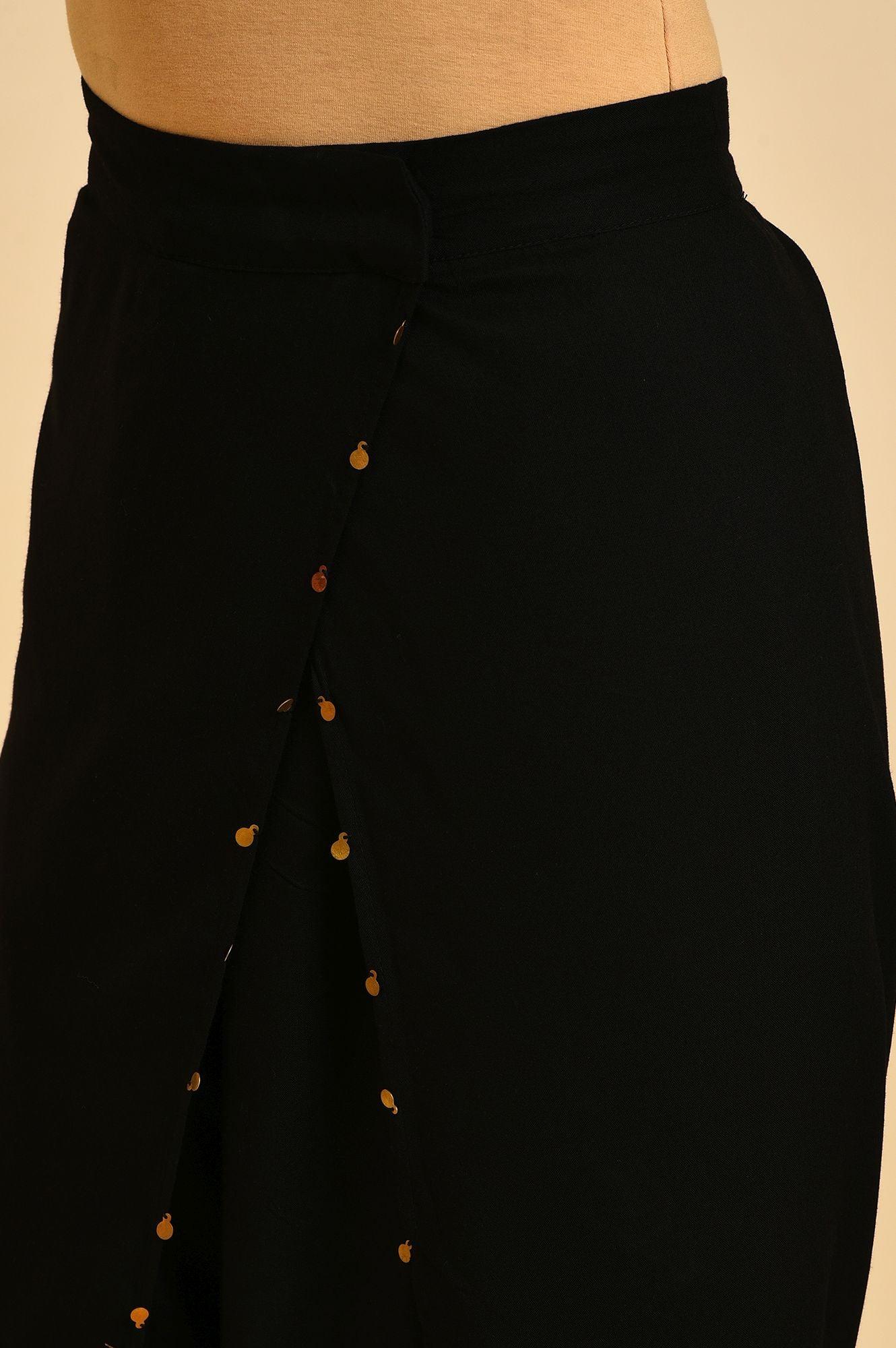 W for Woman Dark Yellow Printed Shirt Dress Set