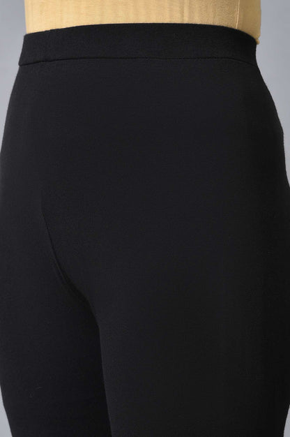 W for Woman Black Embroidered Asymmetrical Kurta Set