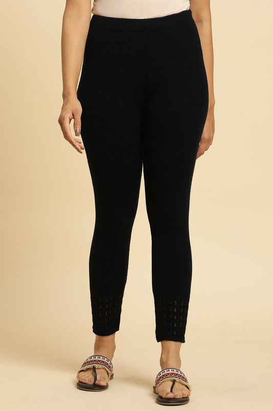 W for Woman Deep Navy Acrylic Winter Tights