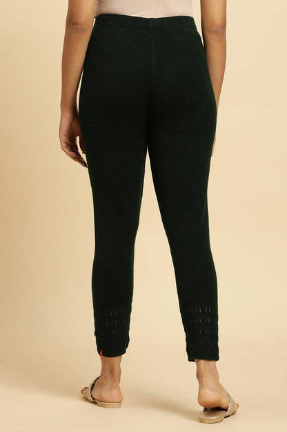W for Woman Green Acrylic Winter Tights
