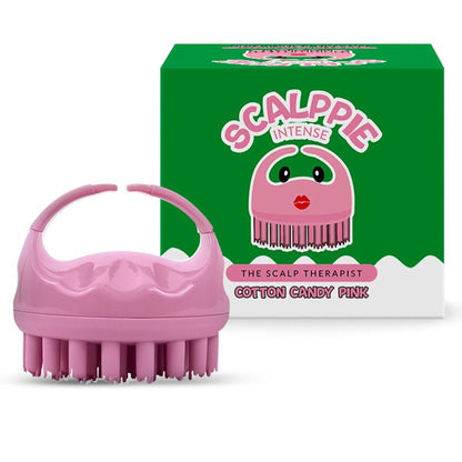 Scalppie Pro Silicon Hair Scalp Massager Shampoo Brush Scrub Hair Growth & Anti Dandruff - Baby Pink