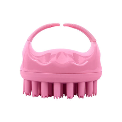 Scalppie Pro Silicon Hair Scalp Massager Shampoo Brush Scrub Hair Growth & Anti Dandruff - Baby Pink