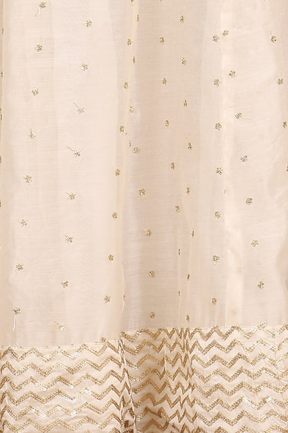 W for Woman White Embroidered Flared Skirt