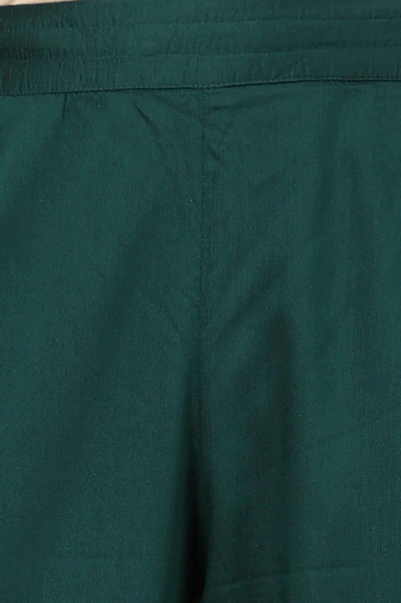 W for Woman Green Ankle Length Straight Pants With Embellished Hemline