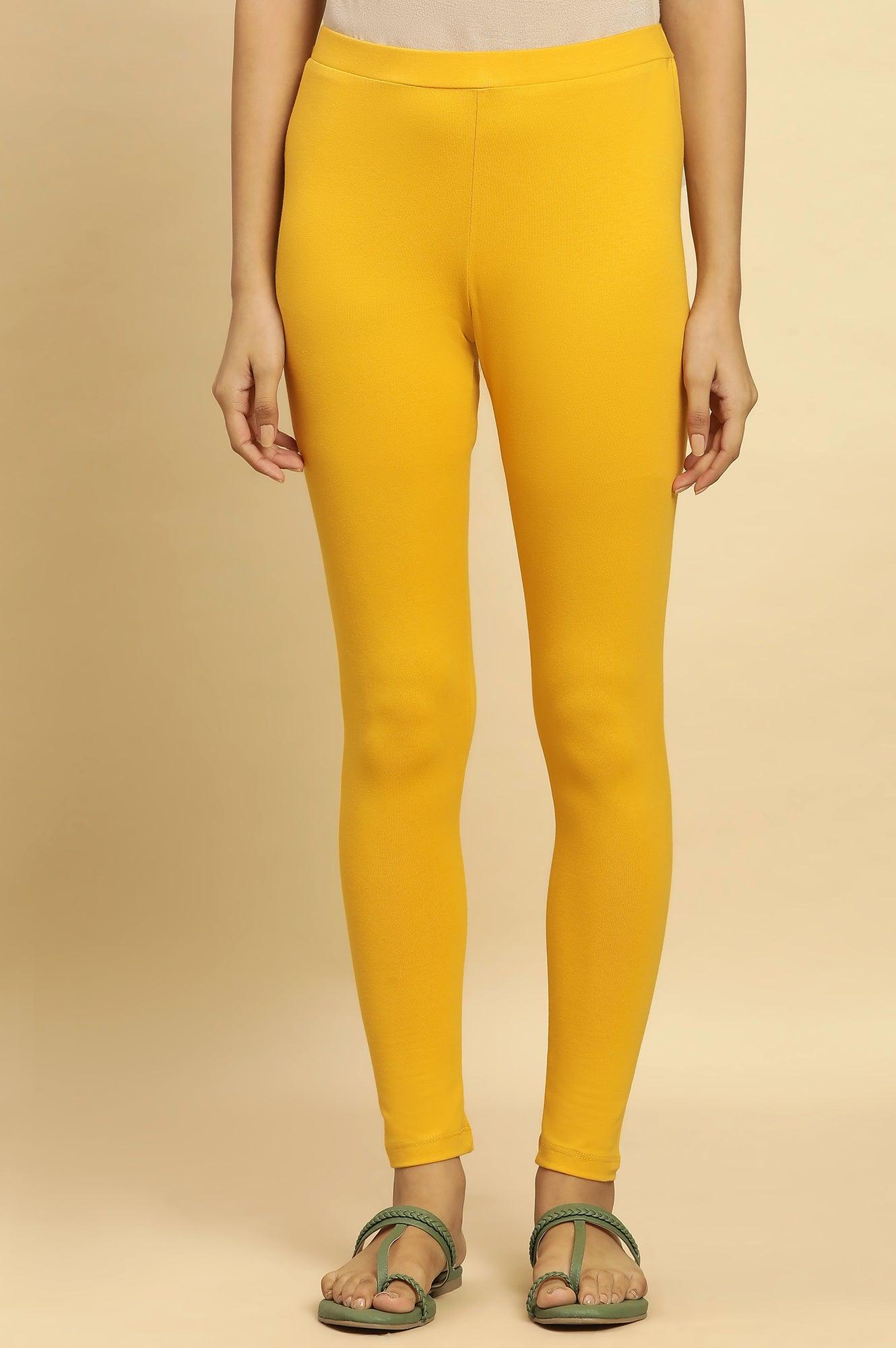 W for Woman Marigold Yellow Knitted Tights