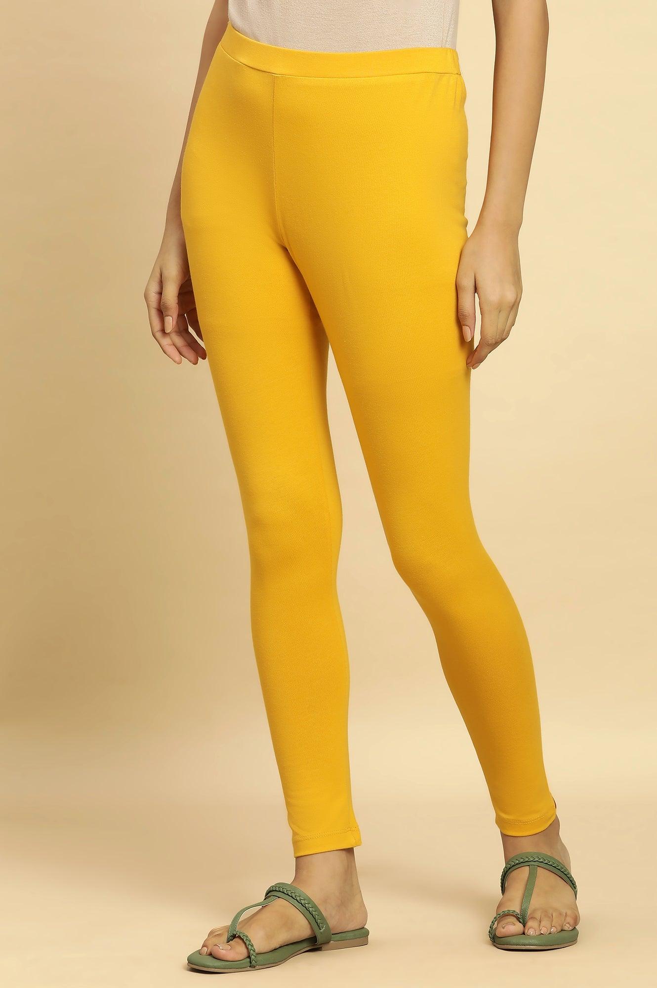 W for Woman Marigold Yellow Knitted Tights