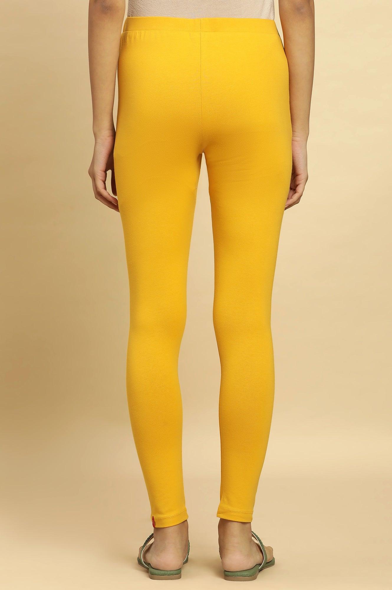 W for Woman Marigold Yellow Knitted Tights