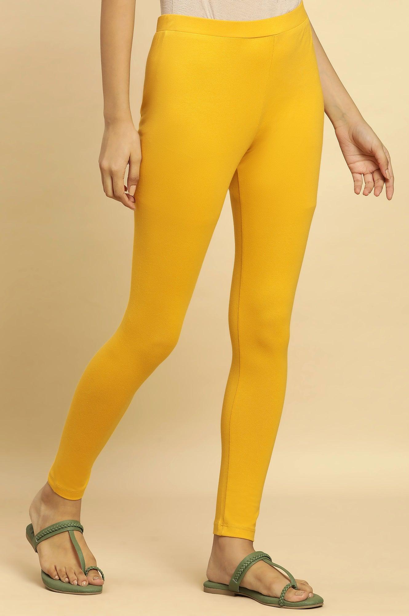 W for Woman Marigold Yellow Knitted Tights